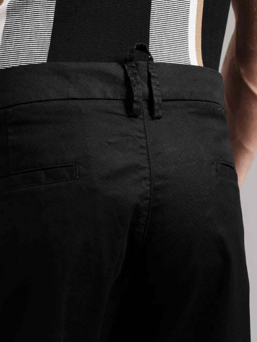 Men Tailored Low-Rise Chinos Trousers
