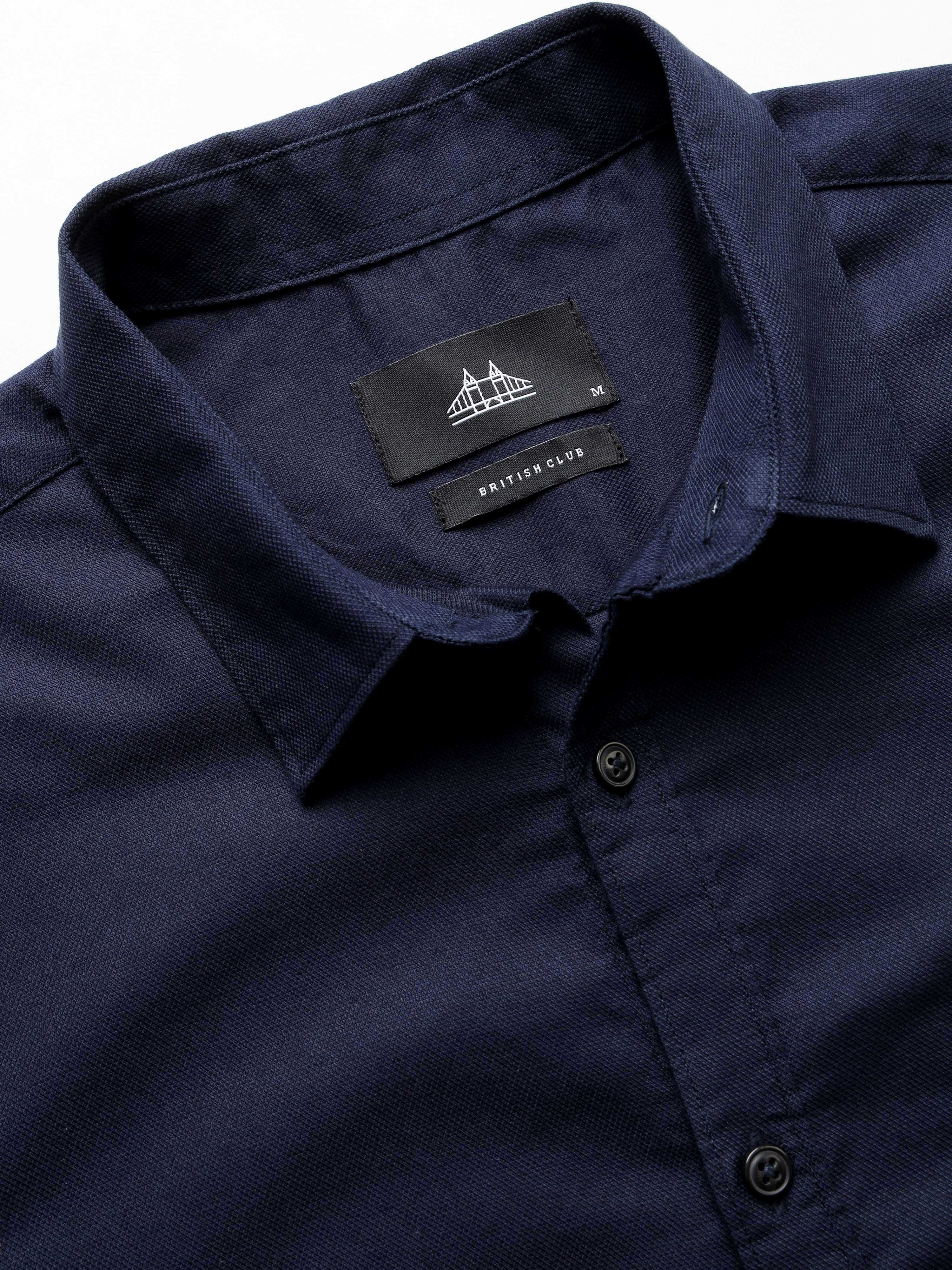 Men's Bird Eye Slim Fit  Dobby Shirt