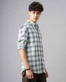 Moklino  Checks Slimfit  Cotton Casual Shirt