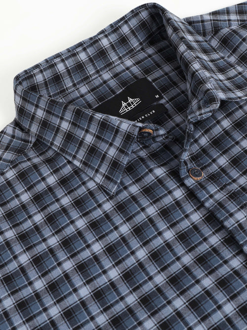 Men Smart Slim Fit Checked Casual Shirt