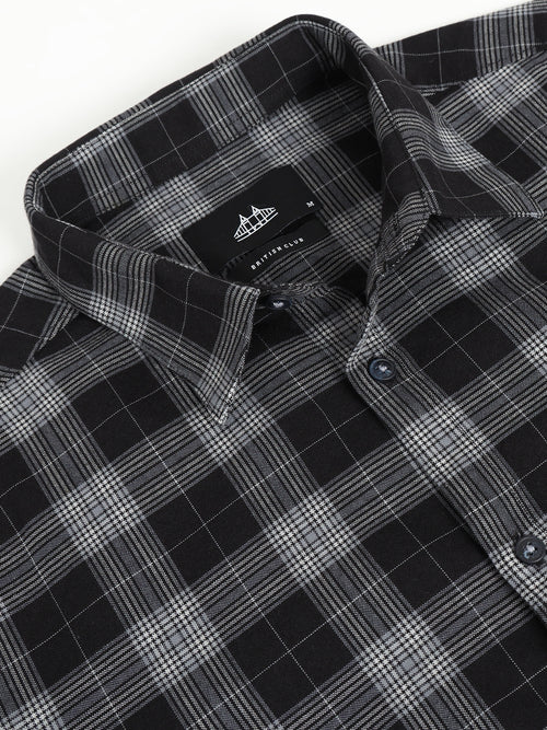 Men Smart Slim Fit Tartan Checks Checked Casual Shirt