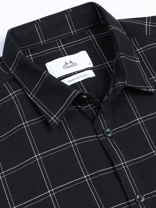 Men's Premium Oxford Black Checks Shirt