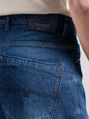 Men Smart Slim Fit Mid-Rise Light Fade Jeans