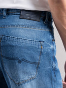 Men Smart Slim Fit Mid-Rise Light Fade Jeans