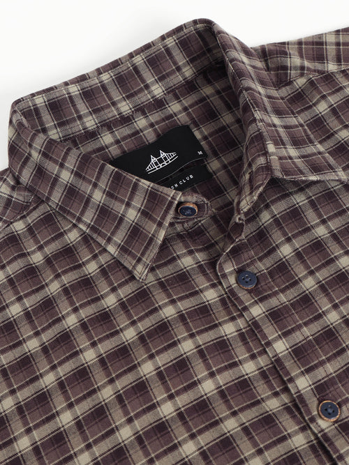 Men Smart Slim Fit Tartan Checks Checked Casual Shirt