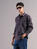 Men Smart Slim Fit Tartan Checks Checked Casual Shirt