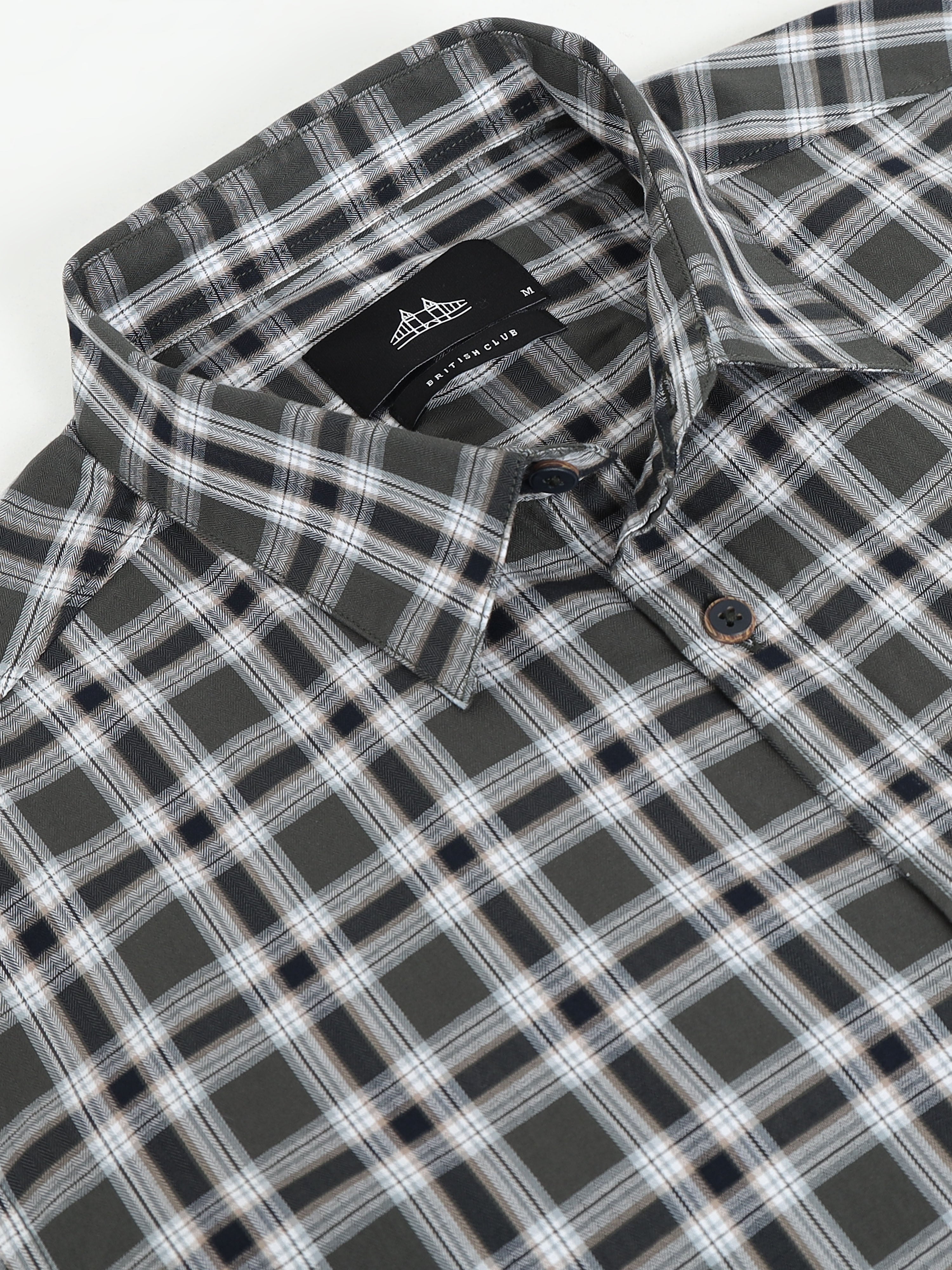 Men Smart Slim Fit Checked Casual Shirt