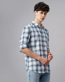Moklino  Checks Slimfit  Cotton Casual Shirt