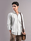 Men Smart Slim Fit Striped Casual Shirt