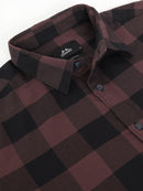 Men Smart Slim Fit Buffalo Checks Checked Casual Shirt