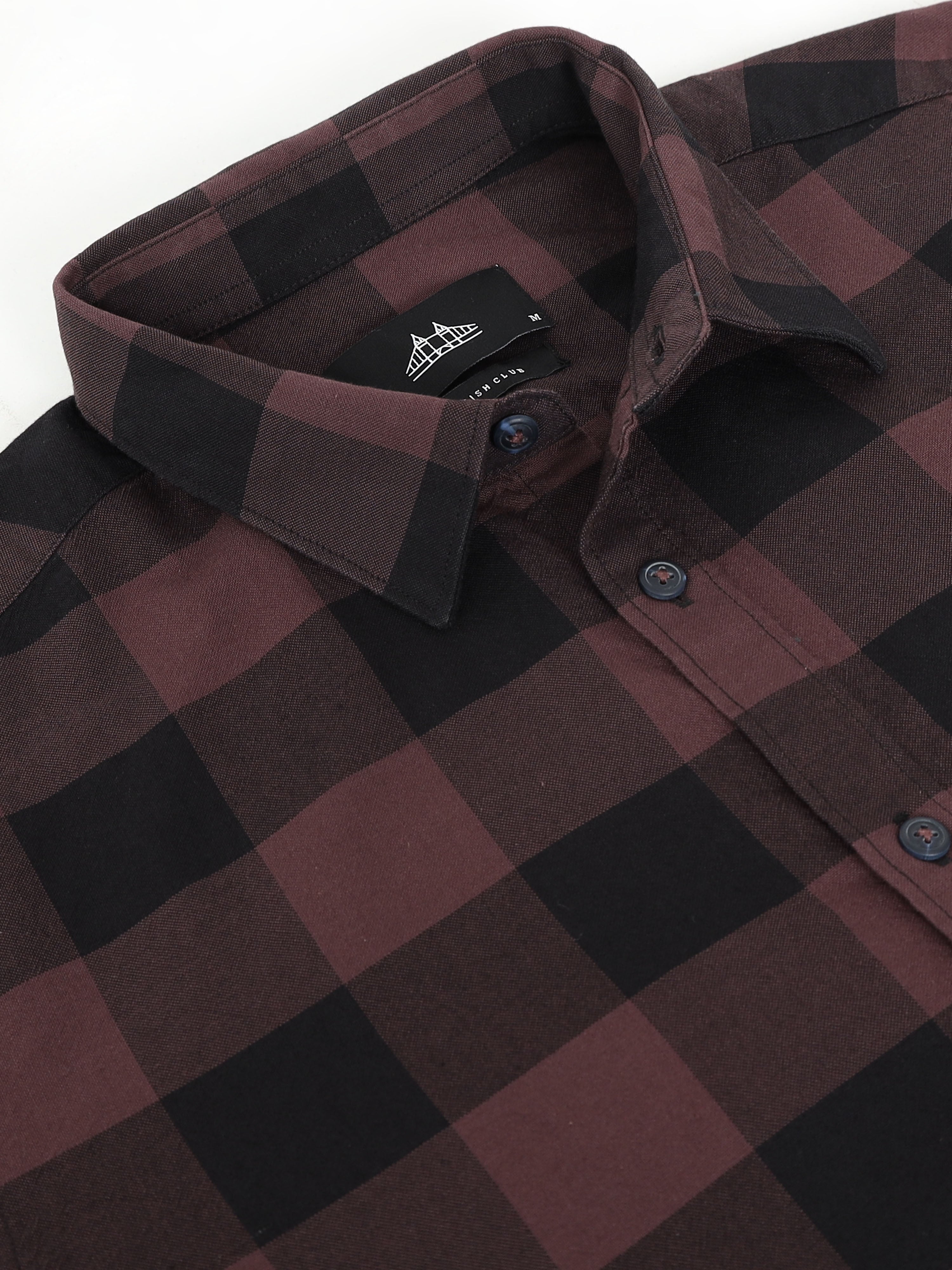 Men Smart Slim Fit Buffalo Checks Checked Casual Shirt