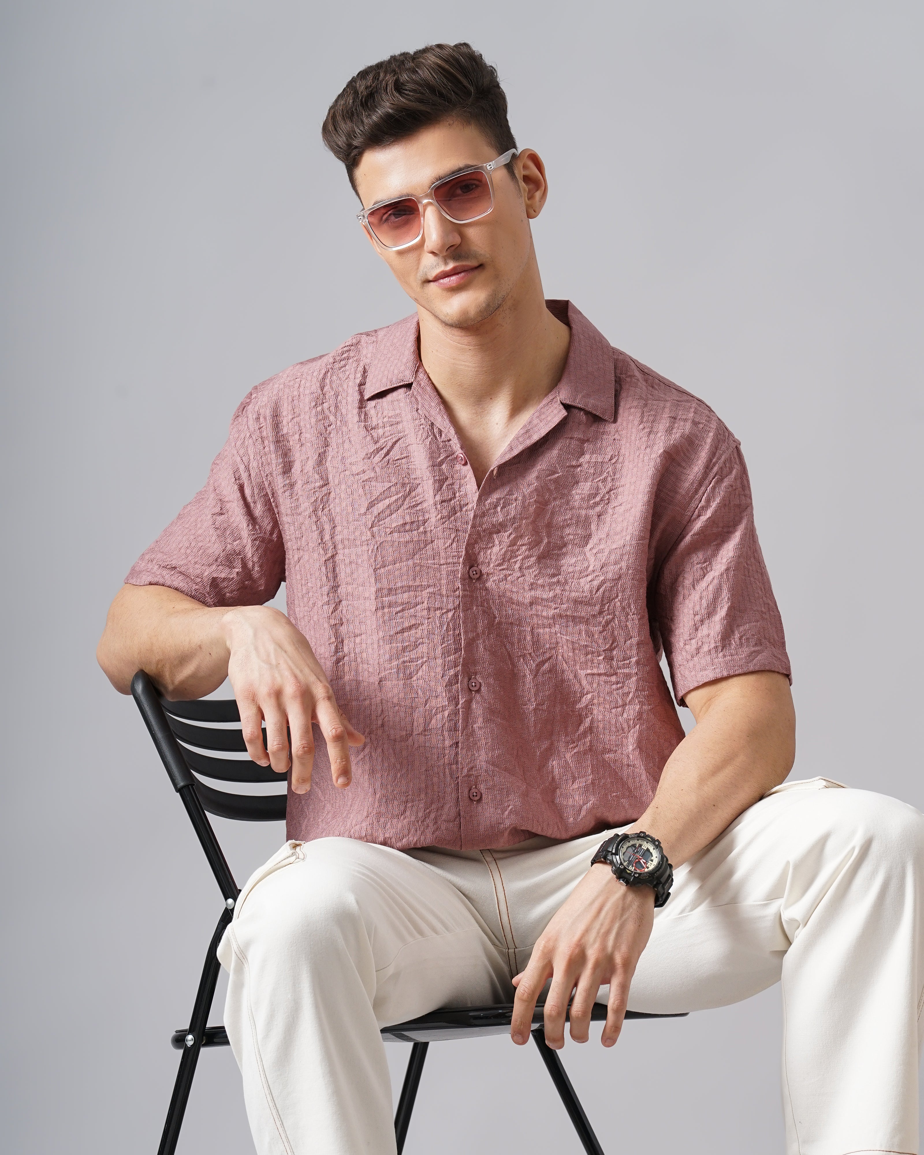 MEN'S SELF DESIGN SHIRT