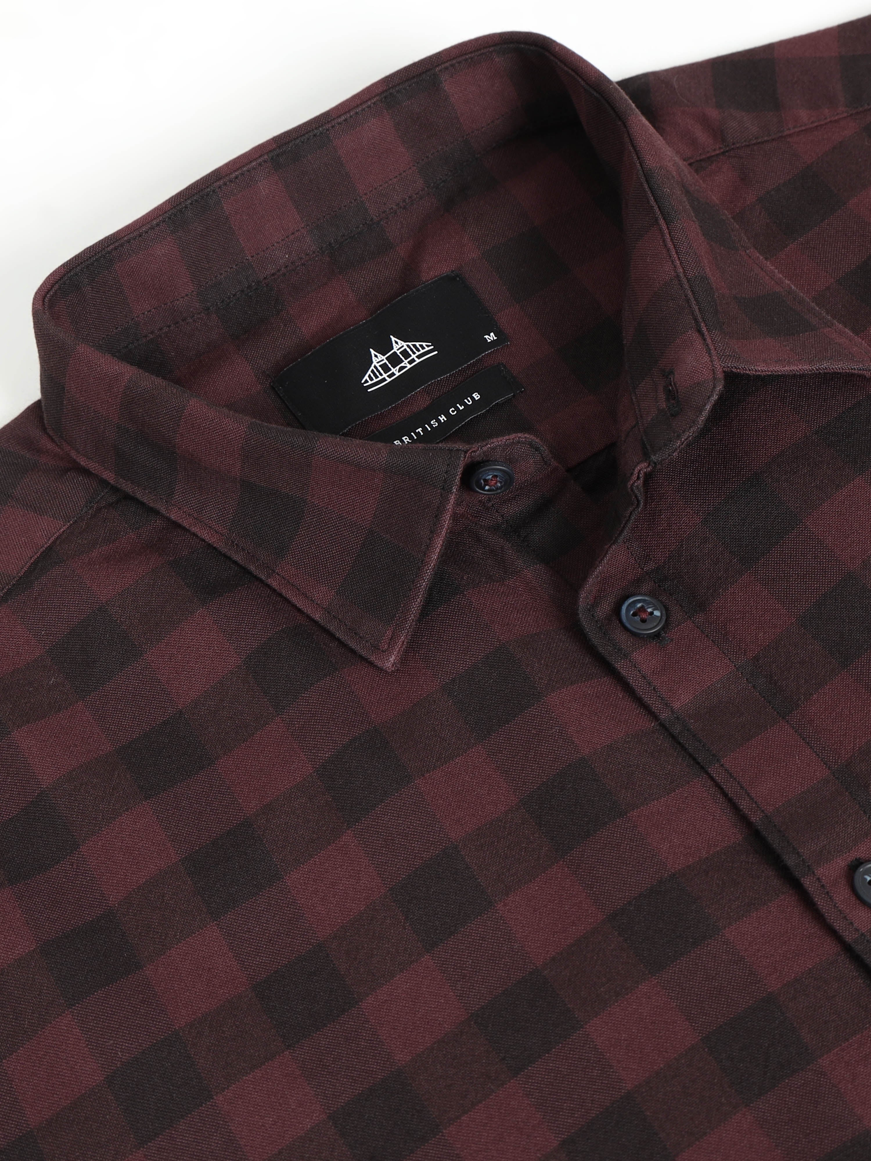Men Smart Slim Fit Gingham Checks Checked Casual Shirt