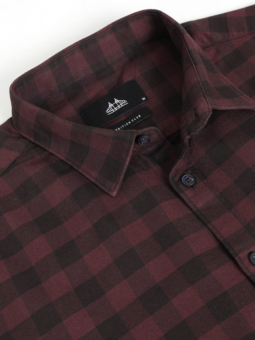 Men Smart Slim Fit Gingham Checks Checked Casual Shirt