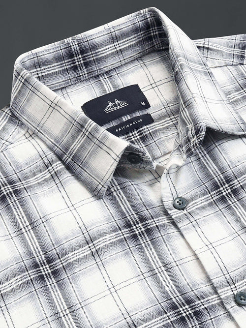 Men's Mellange Twill Checks Shirt