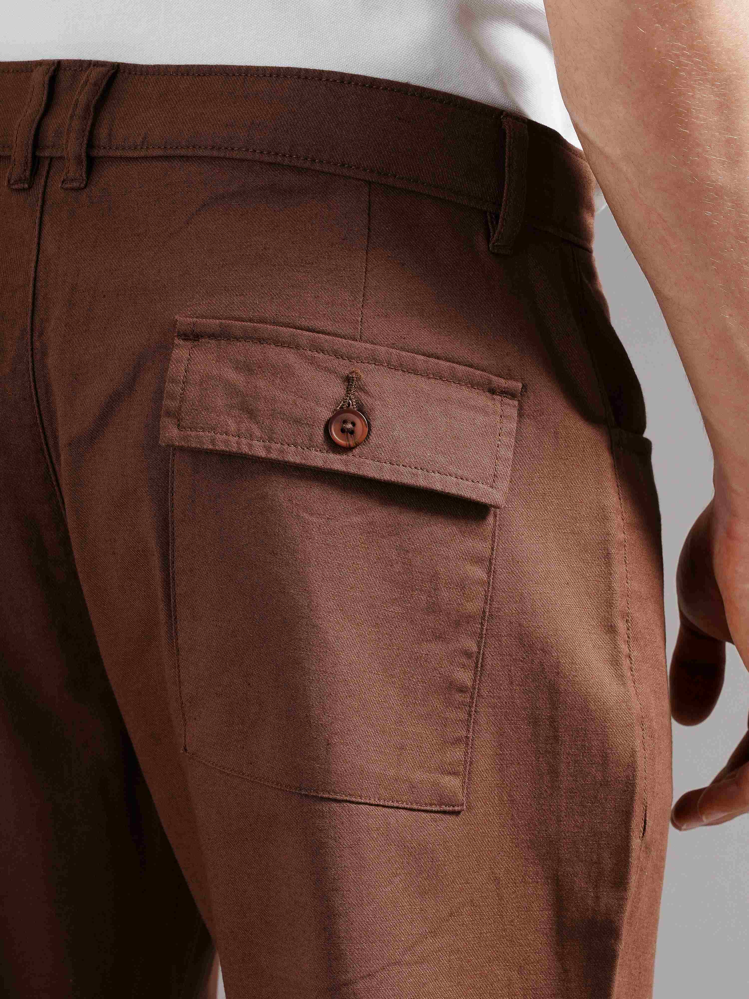 Men Tailored Low-Rise Trousers