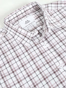 Men Smart Slim Fit Checked Casual Shirt