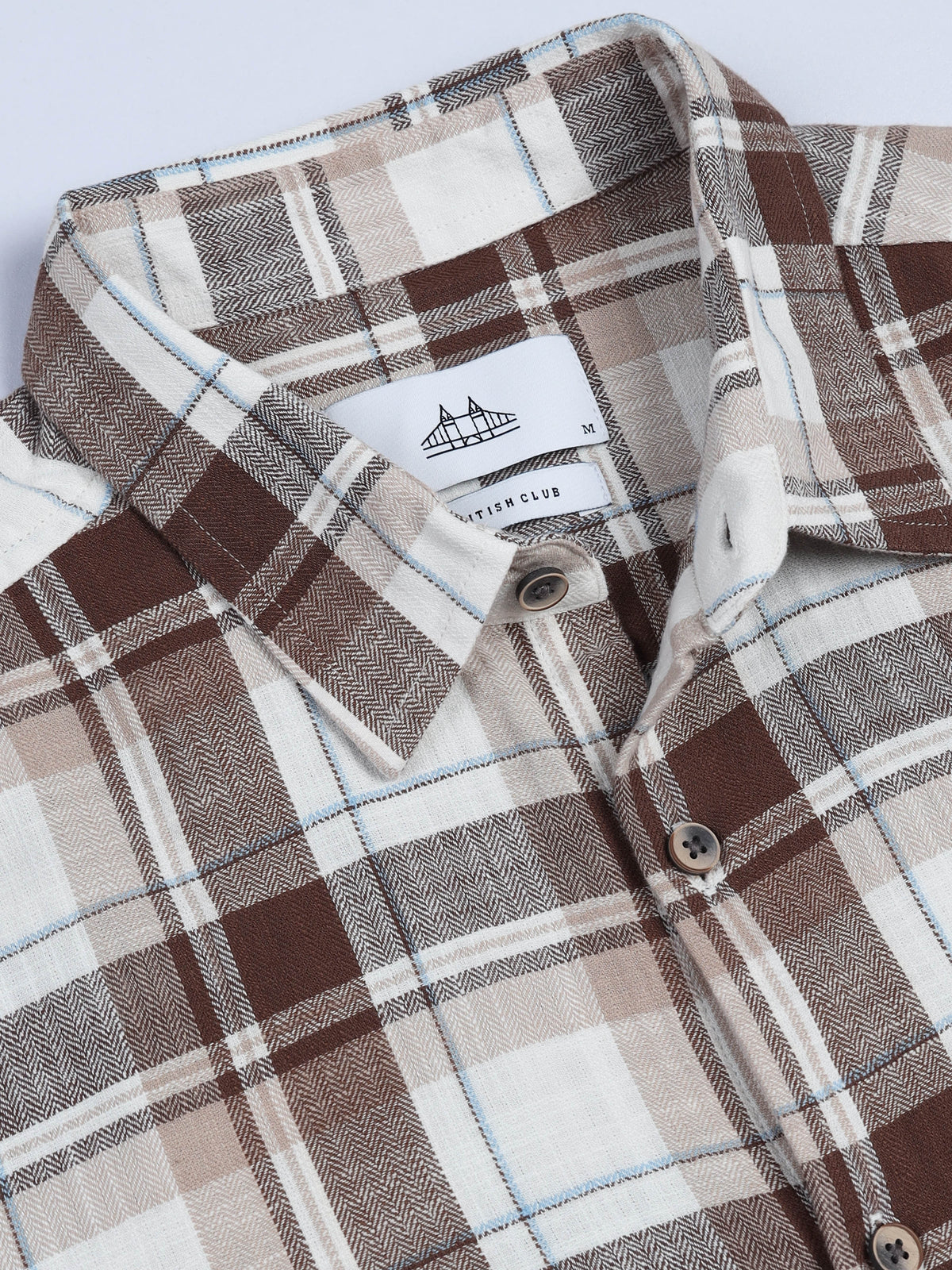 Men's Premium Oxford Checks Brown Shirt