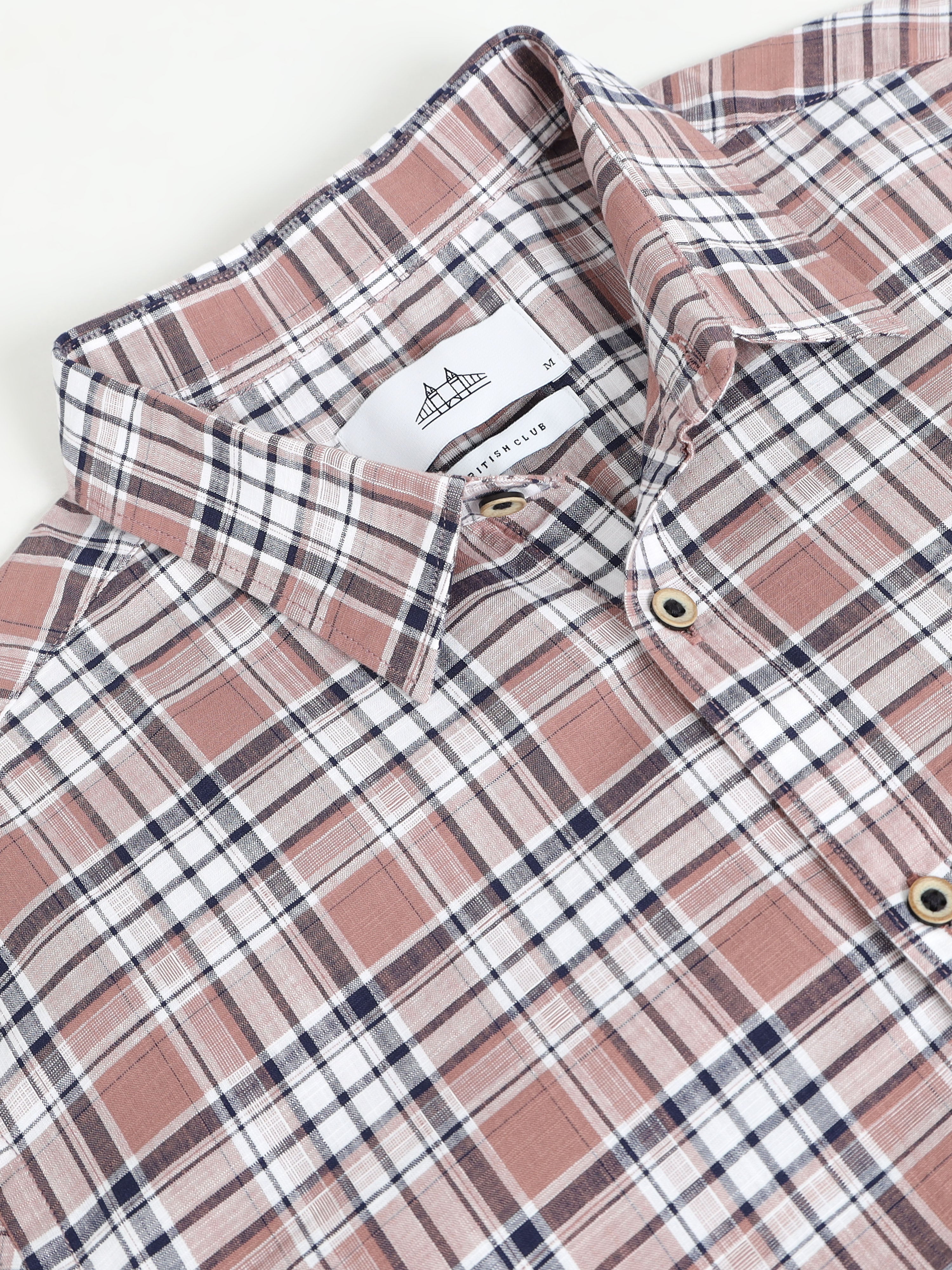 Men Smart Slim Fit Tartan Checks Checked Casual Shirt