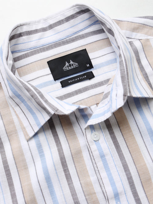Men's Slim Fit Stripes Shirt
