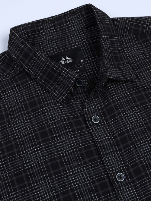 Men's Premium Oxford Black Checks Shirt