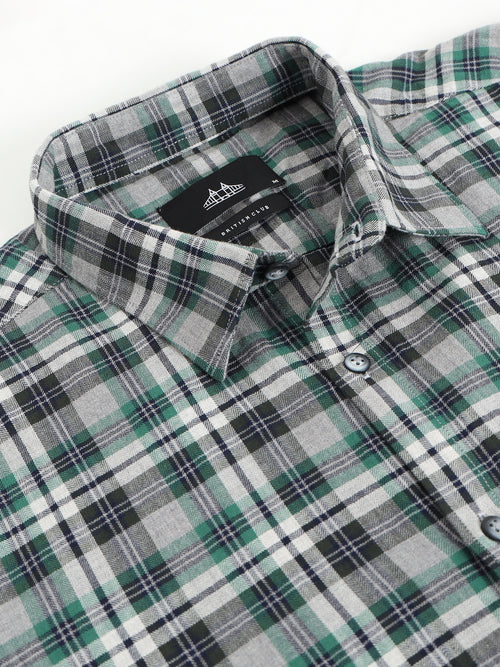 Men Smart Slim Fit Tartan Checks Checked Casual Shirt