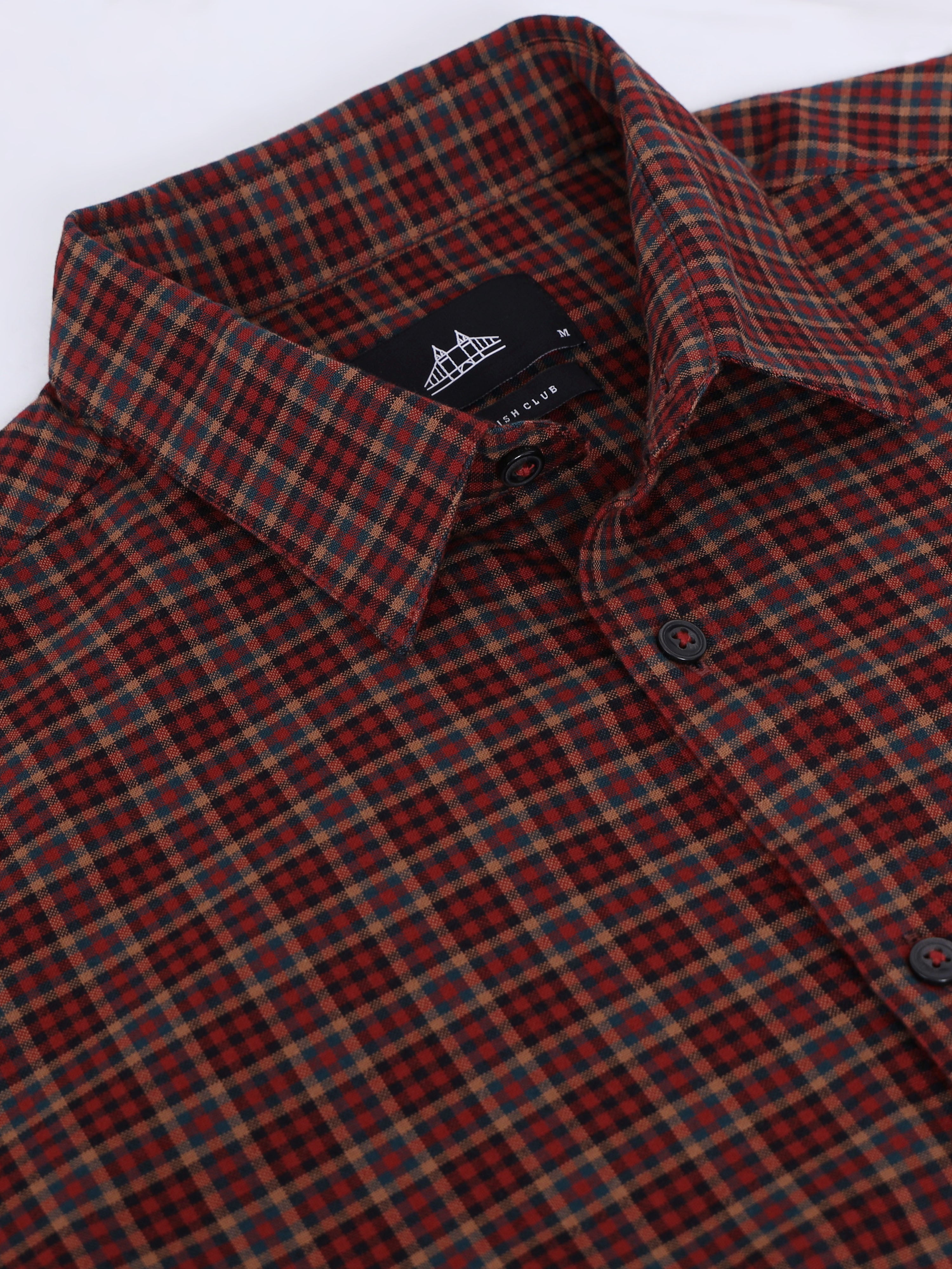 Men Smart Slim Fit Checked Casual Shirt