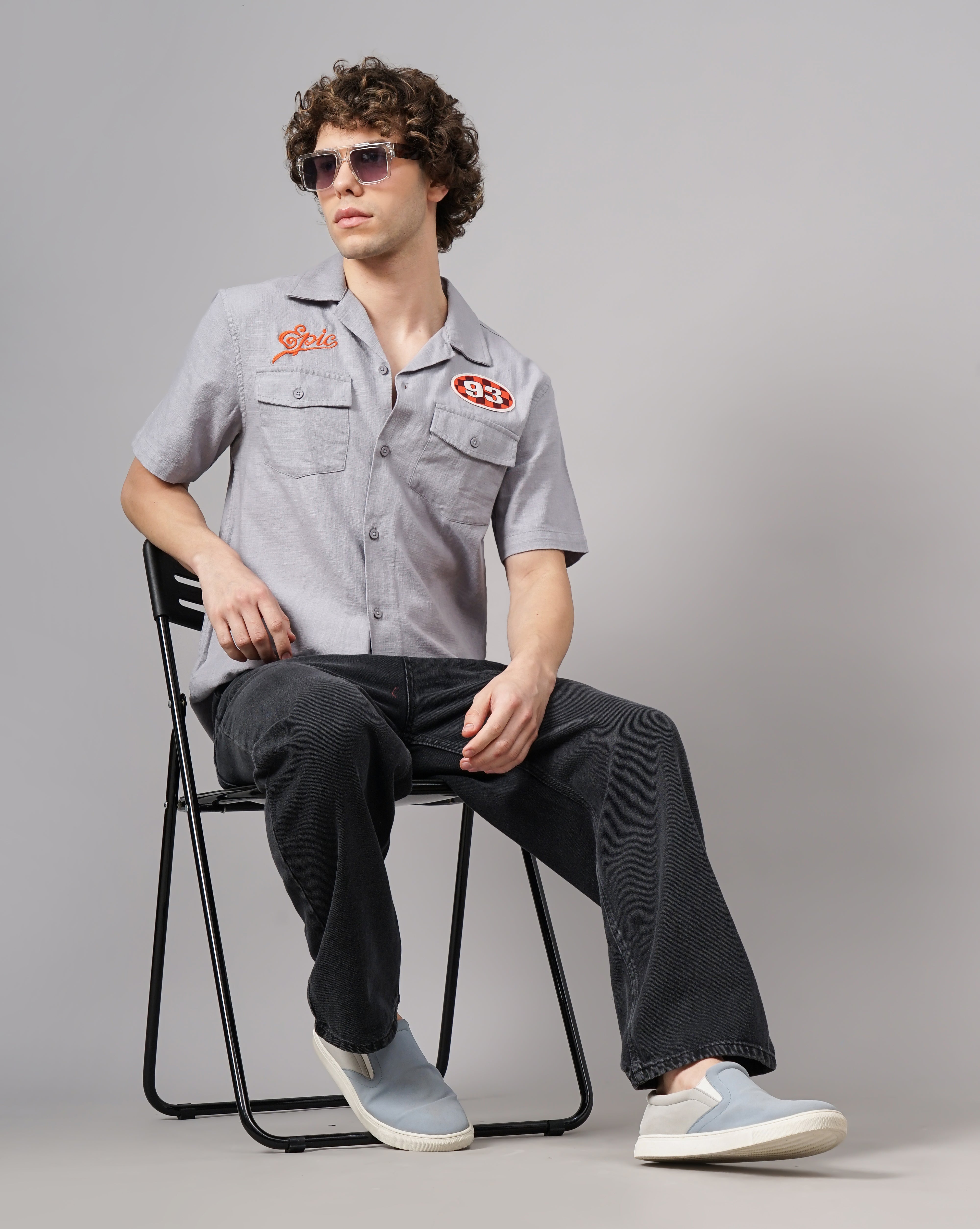 Embroidery Relaxed Fit Shirt