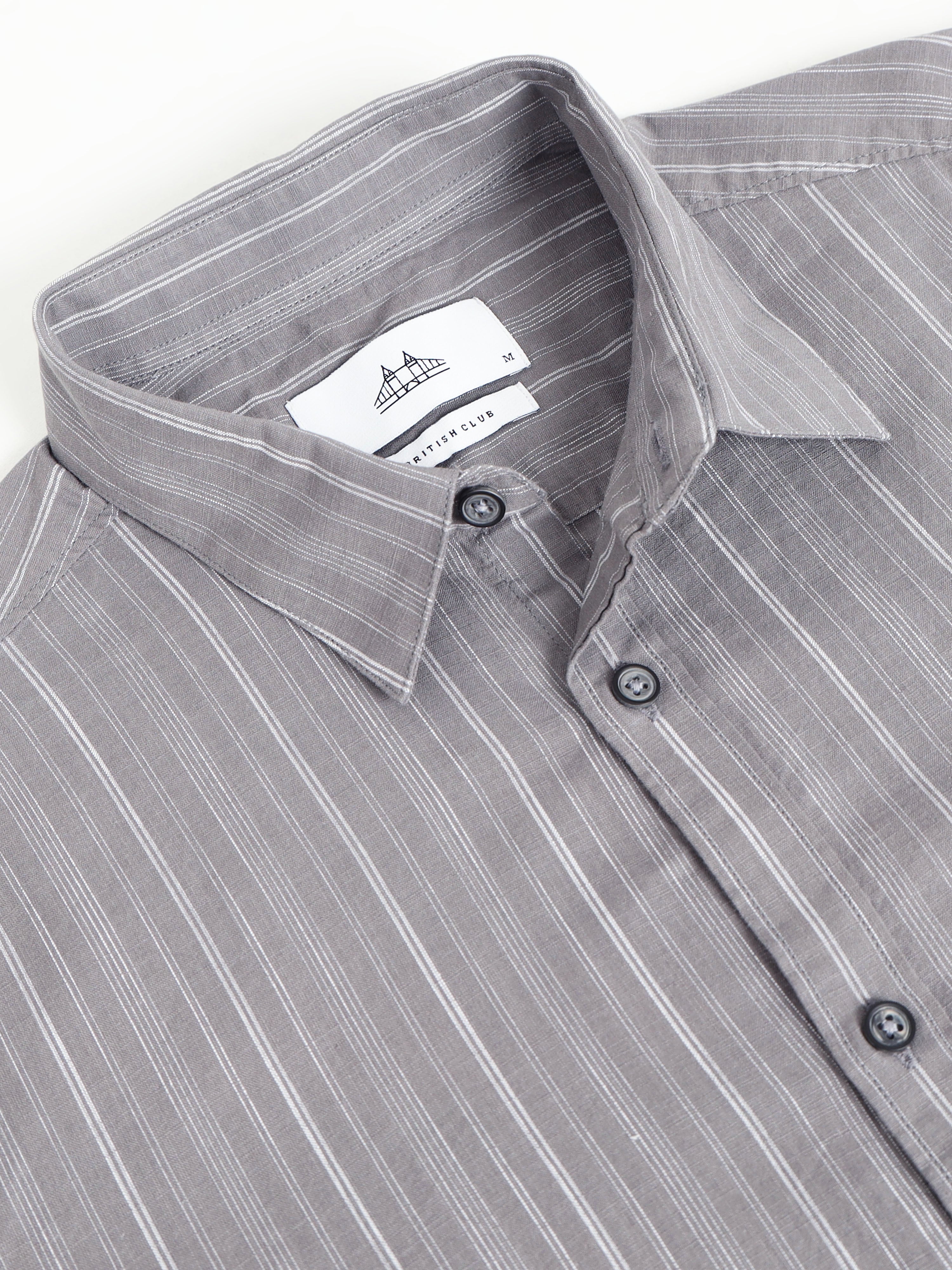 Men Smart Slim Fit Striped Casual Shirt