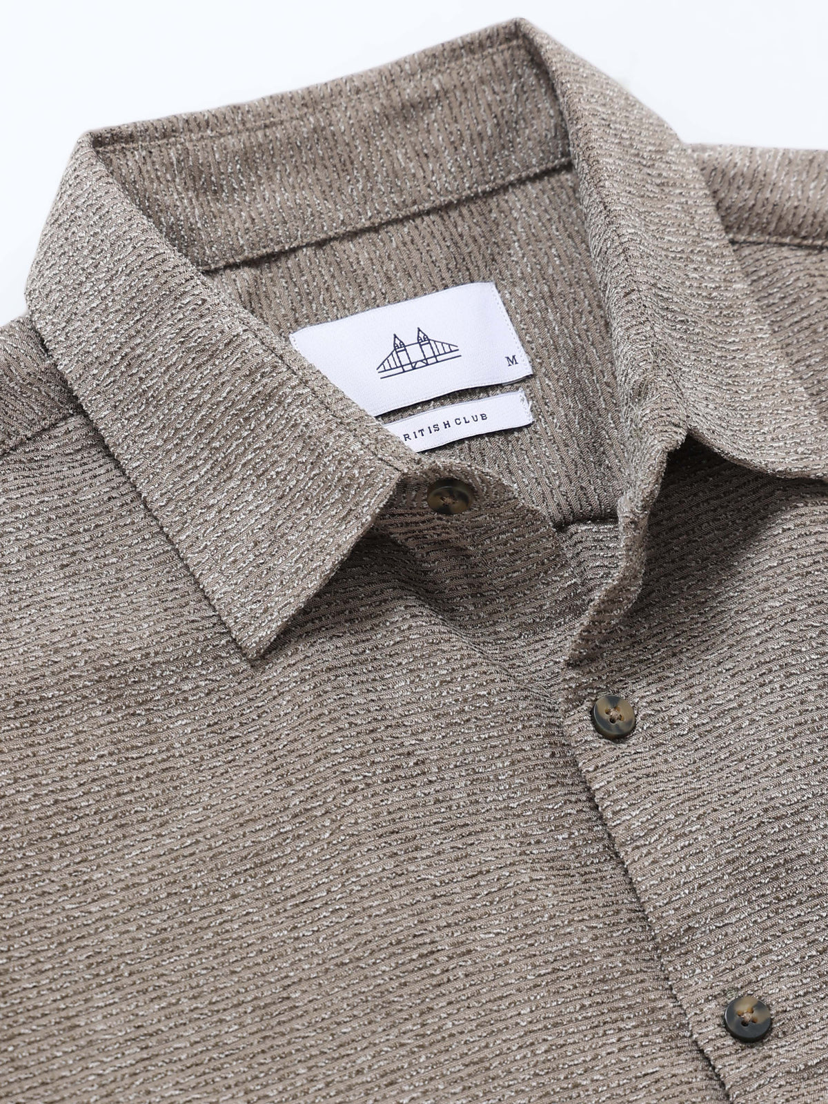 Men's Textured Solid Shirt
