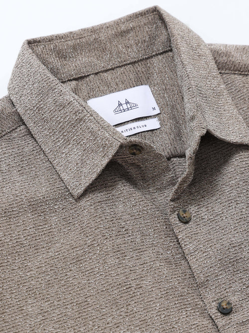 Men's Textured Solid Shirt