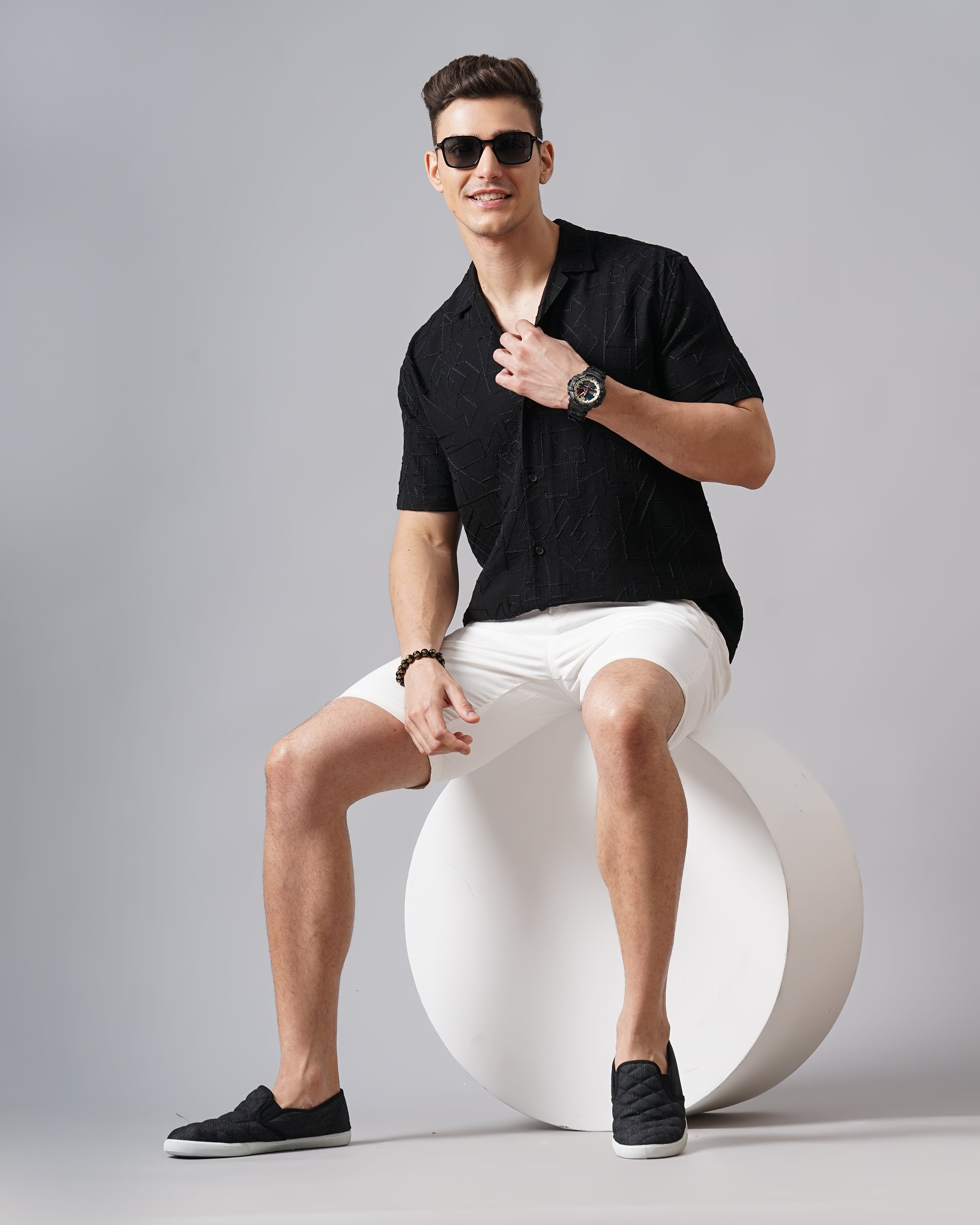 MEN'S SELF DESIGN SHIRT