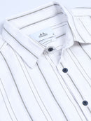Men's Melange Twill White Checks Shirts