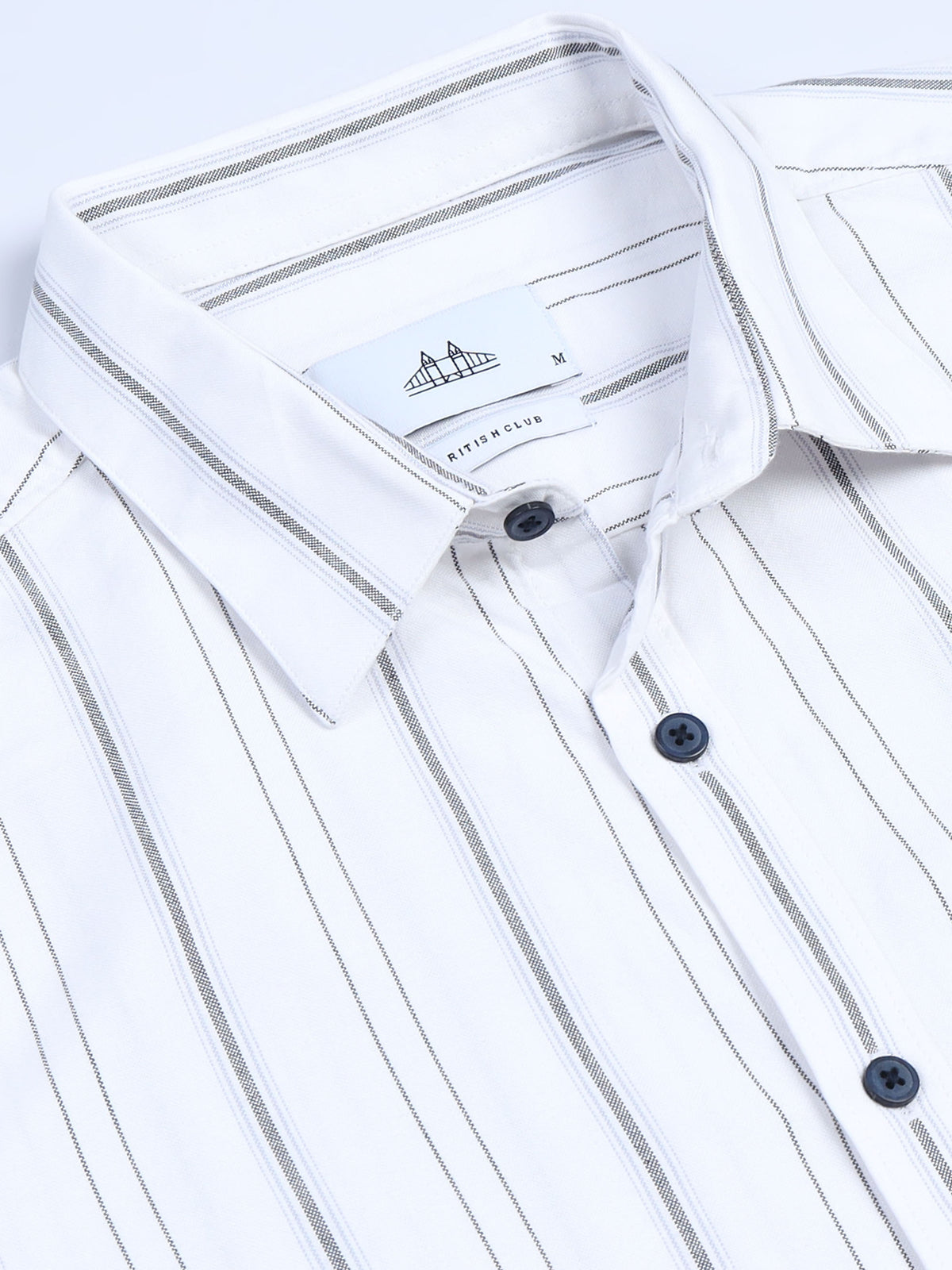 Men's Melange Twill White Checks Shirts