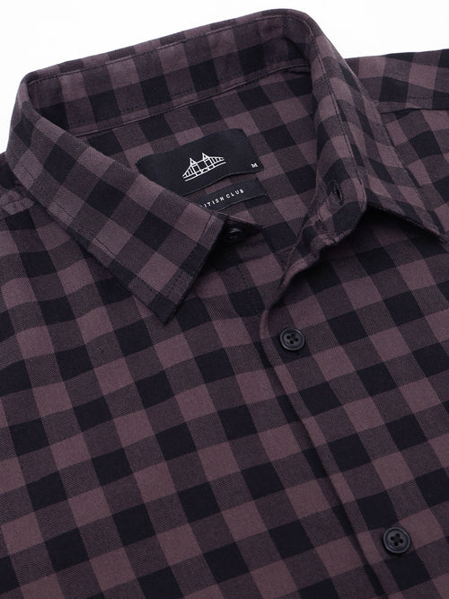 Men Smart Slim Fit Gingham Checks Checked Casual Shirt