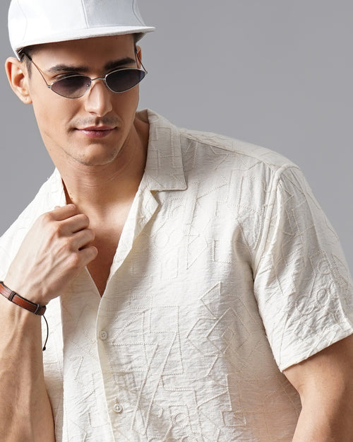 MEN'S SELF DESIGN SHIRT