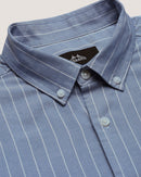 Men Smart Fit Vertical Striped Button-Down Collar Cotton Casual Shirt