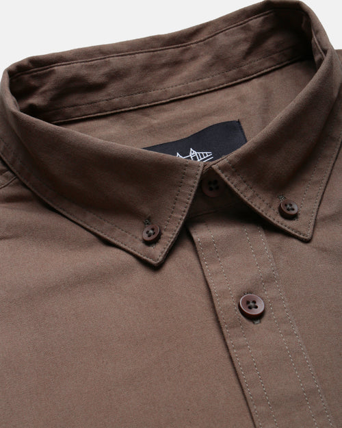 Men Smart Slim Fit Solid Button-Down Collar Cotton Casual Shirt