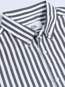 Men Stripes  Black Shirts