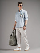 Men Smart Slim Fit Printed Casual Shirt
