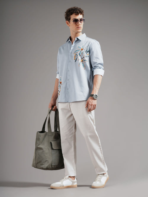 Men Smart Slim Fit Printed Casual Shirt