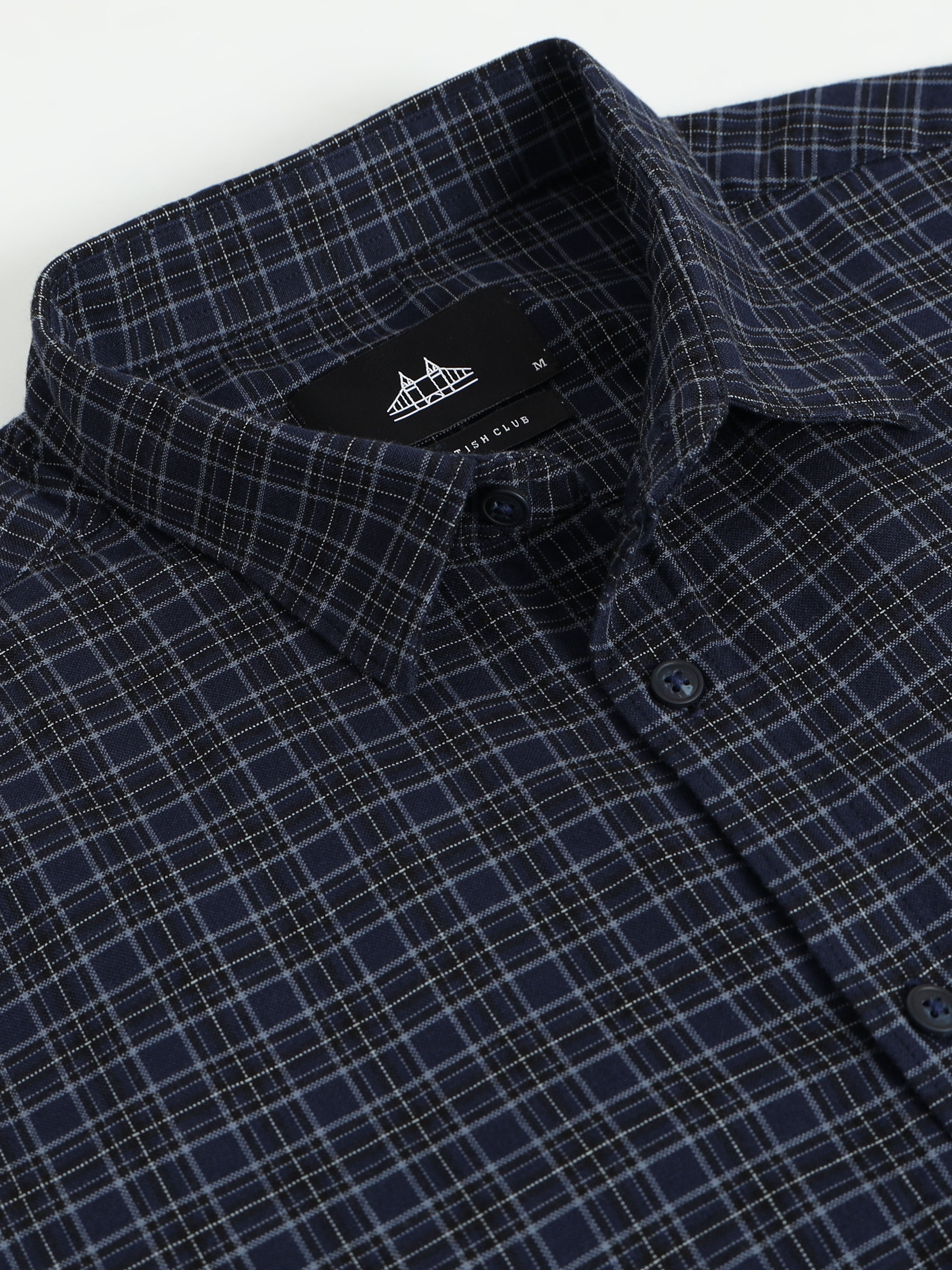 Men Smart Slim Fit Checked Casual Shirt