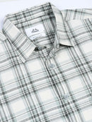 Men's Melange Twill Green Checks Shirts
