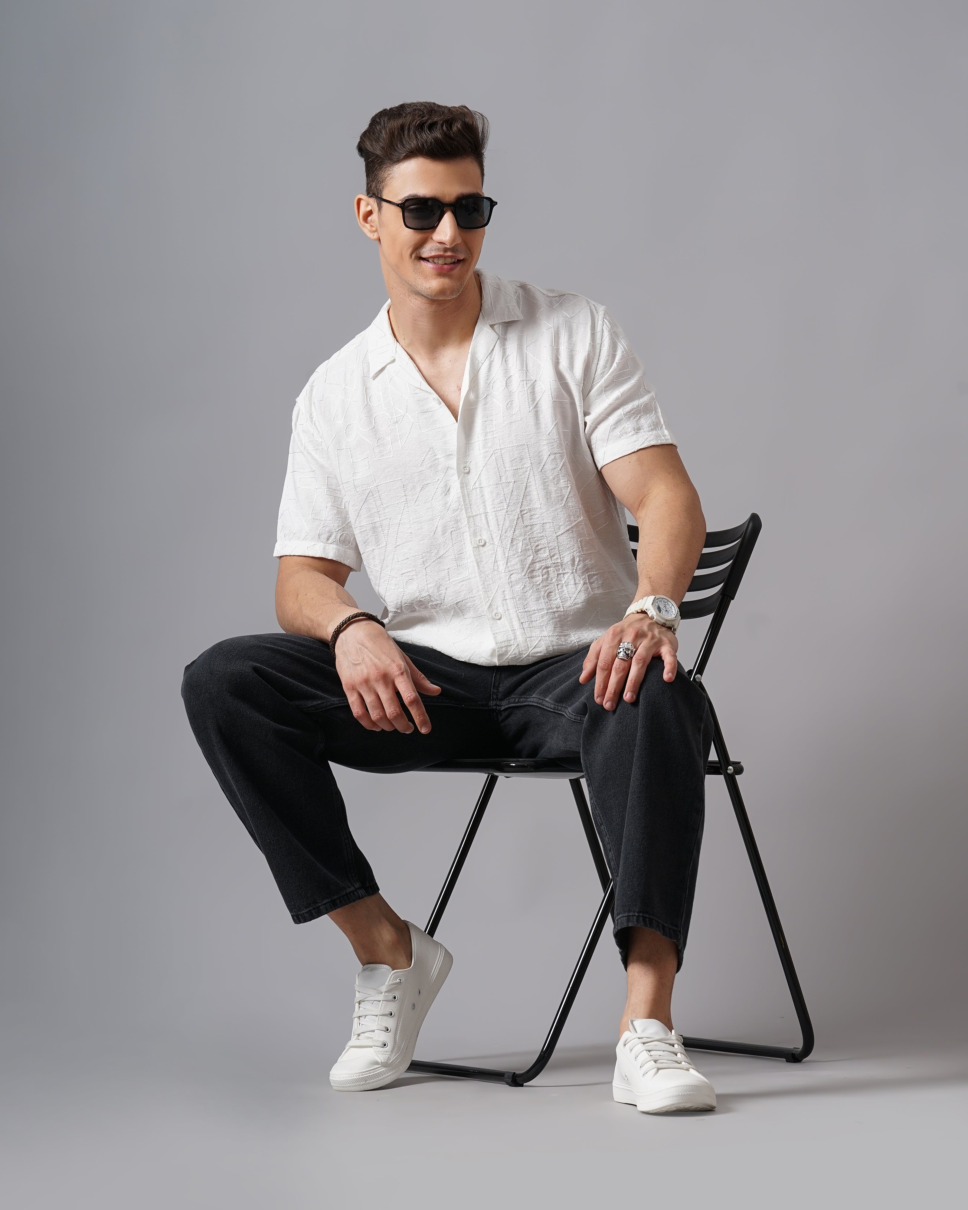 MEN'S SELF DESIGN SHIRT