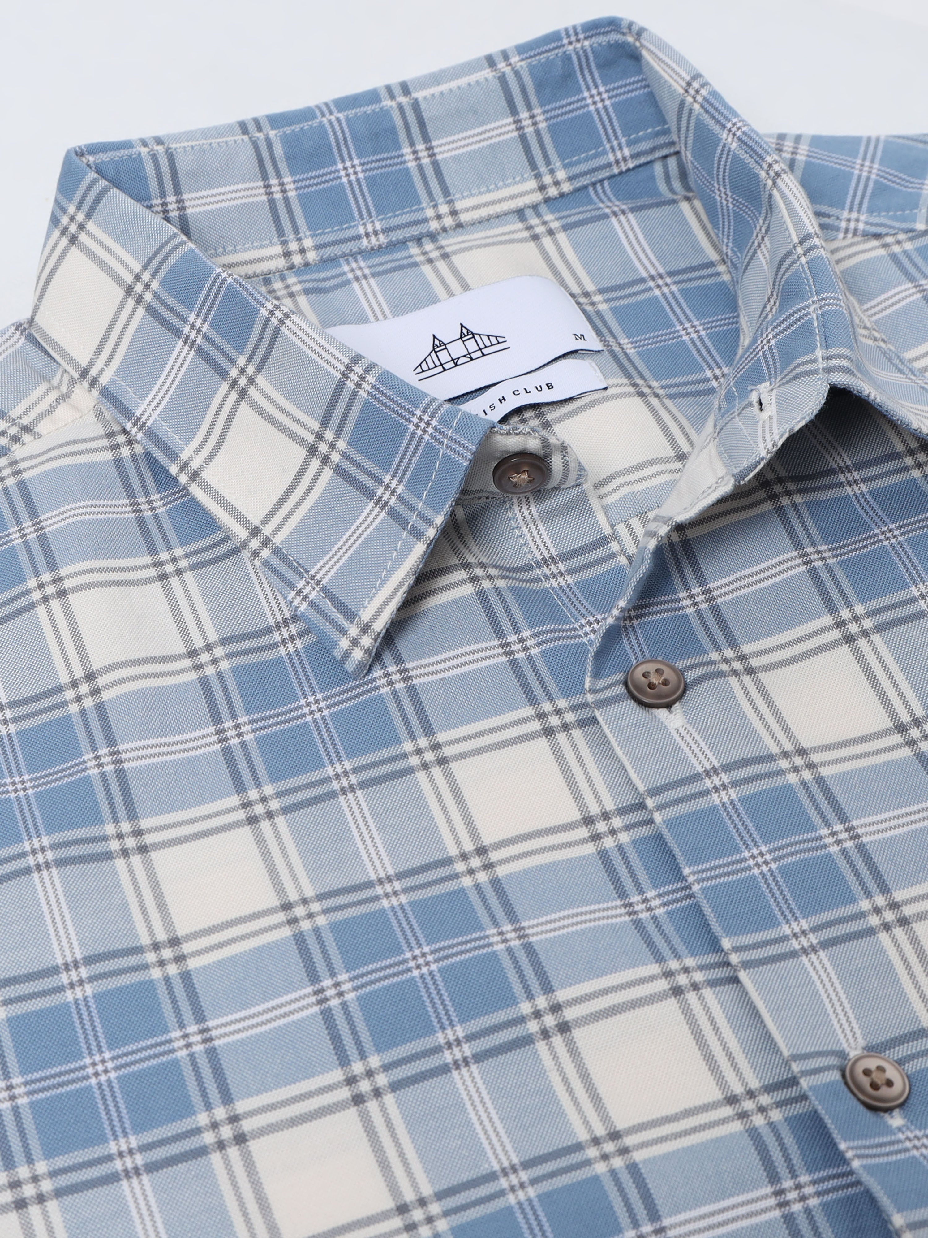 Men Smart Slim Fit Checked Casual Shirt