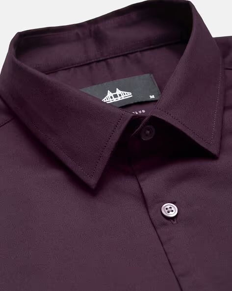 Satin Slim fit Plain Shirts