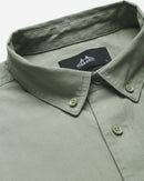 Men Smart Slim Fit Solid Button-Down Collar Cotton Casual Shirt
