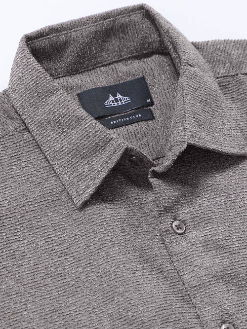Men's Textured Solid Shirt