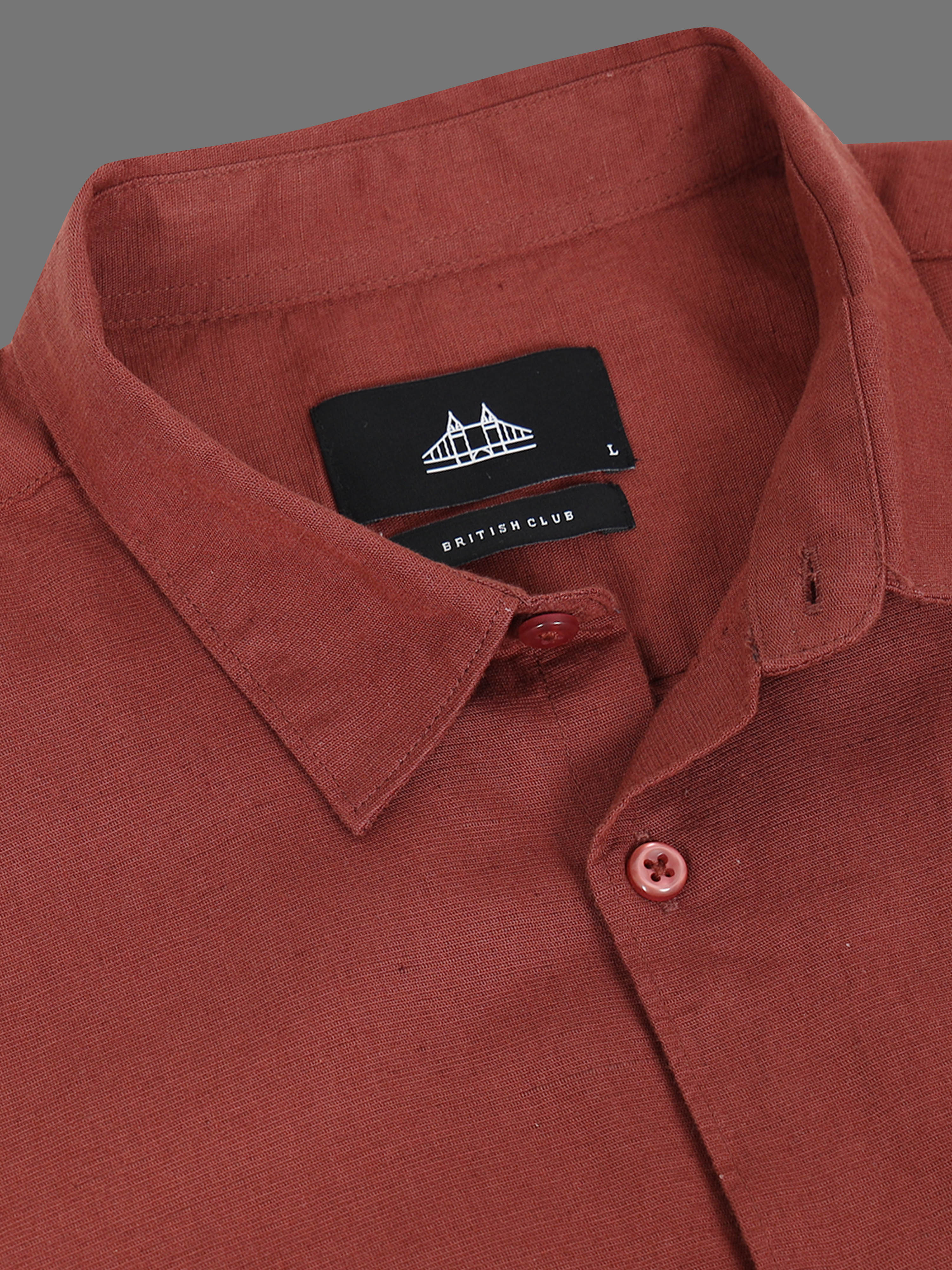 Men Smart Cotton Linen Slim Fit Shirt