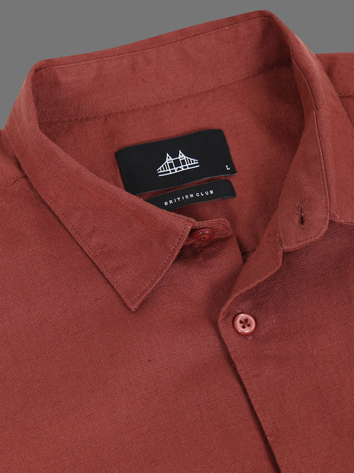 Men Smart Cotton Linen Slim Fit Shirt